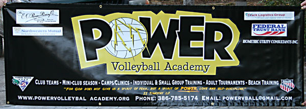 power volley ball banner